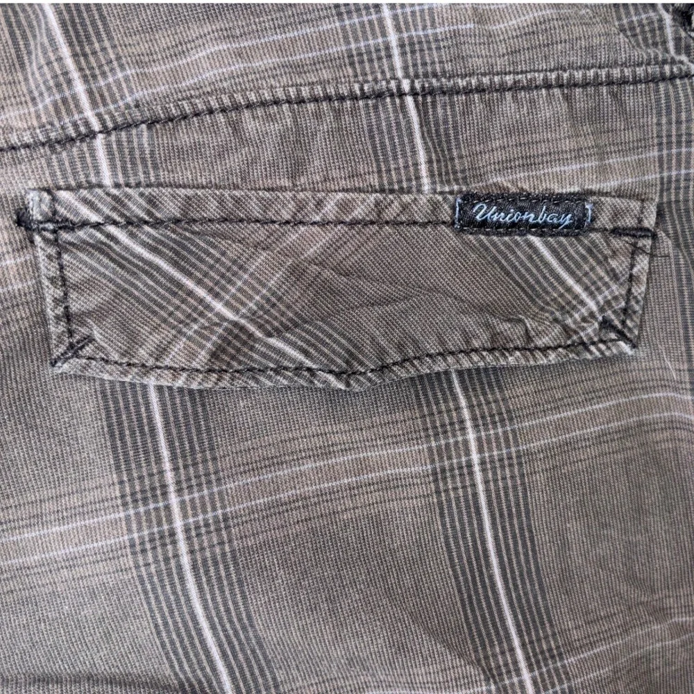 VINTAGE UNIONBAY Womens Shorts 90s Y2K Long Skater Grey Plaid Grunge Juniors‎ 7